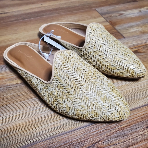 NEW Universal Thread Womens Woven Straw Mules - Picture 4 of 7